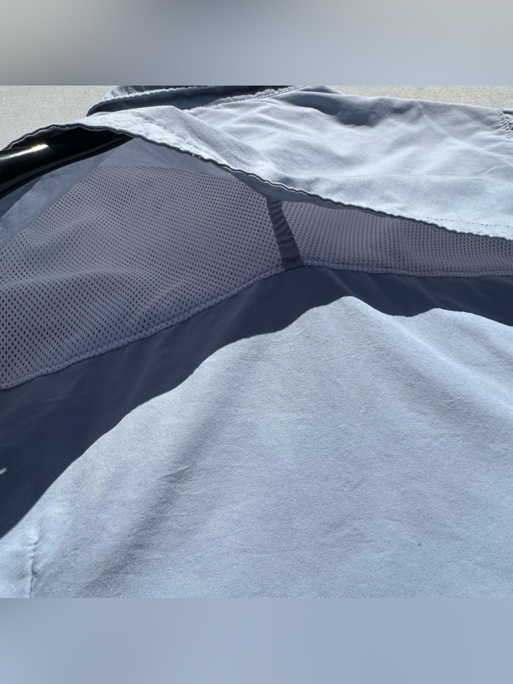 LL Bean Shirt Womens L - blue Button Up Outdoors Fishing Vented Hiking Camping - Picture 11 of 12